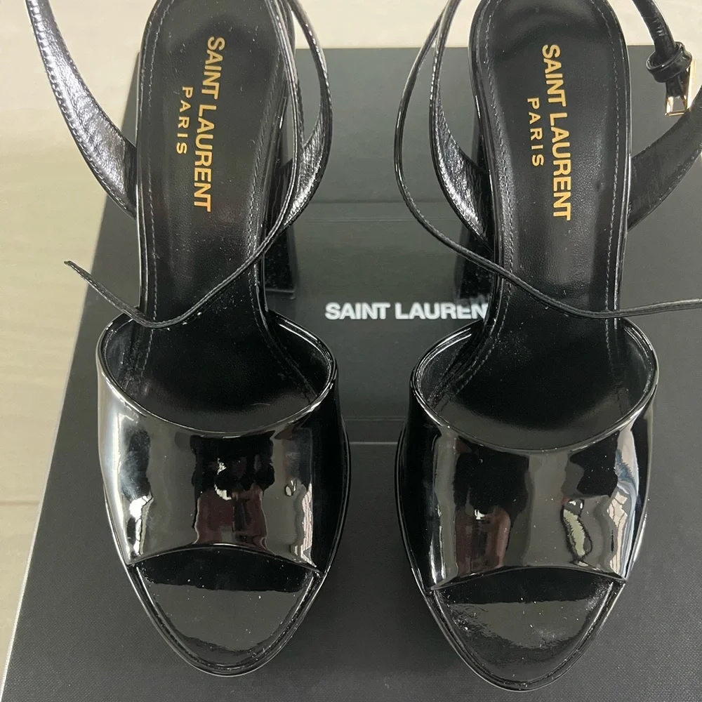 YSl Black Patent Shoes - Picture 3 of 10